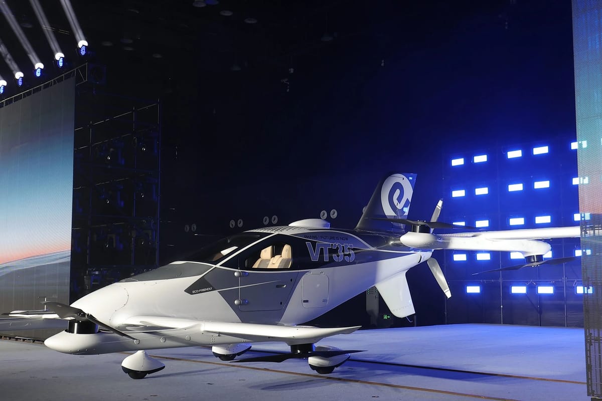EHang Unveils Long-Range Air Taxi With 200km Flight Capability