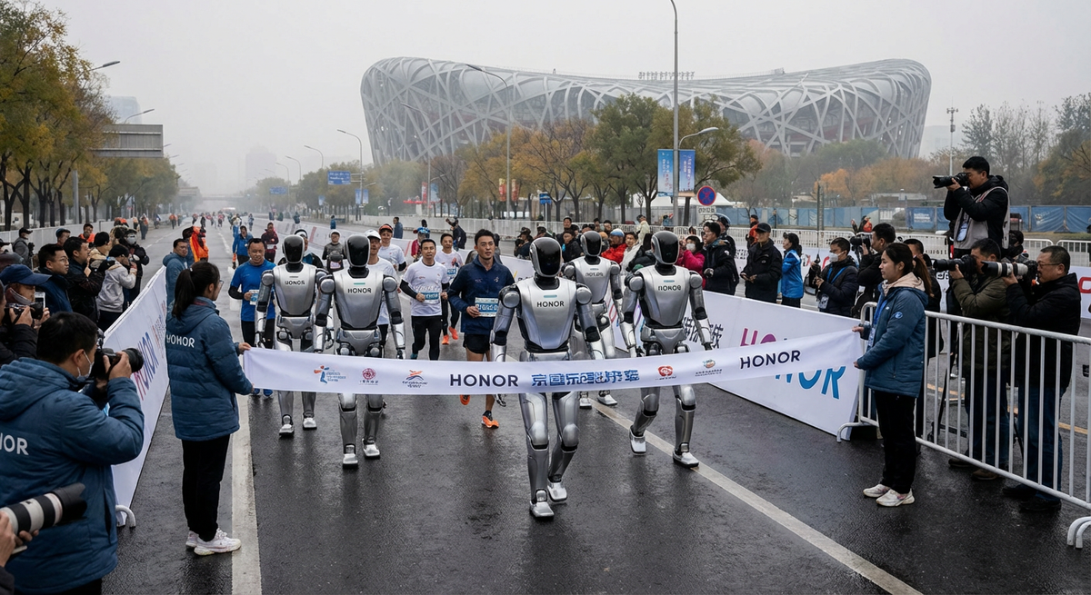 Smartphone Maker Honor Sweeps Beijing Humanoid Robot Marathon, Disrupting Pure-Play Robotics