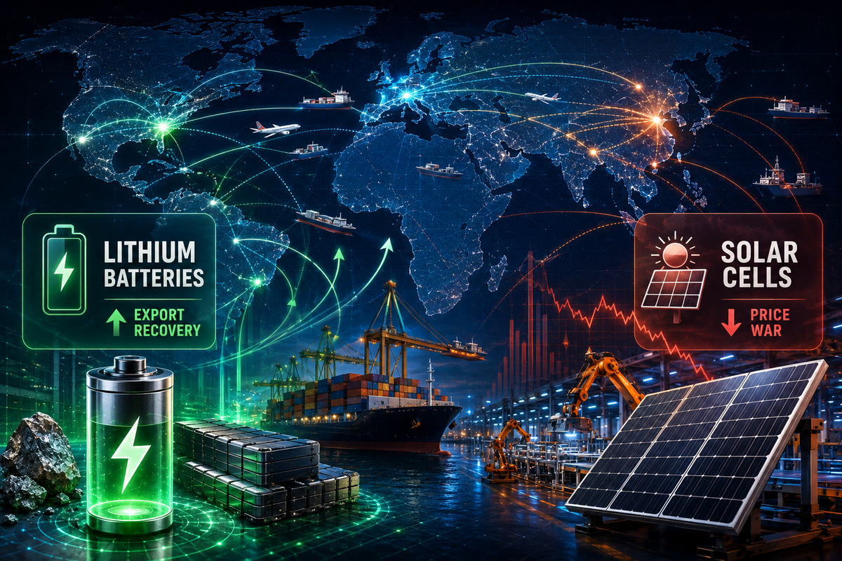 China's Lithium Battery Exports Hit $40B in Jan-May 2026, Even as Unit Prices Scrape Historic Lows