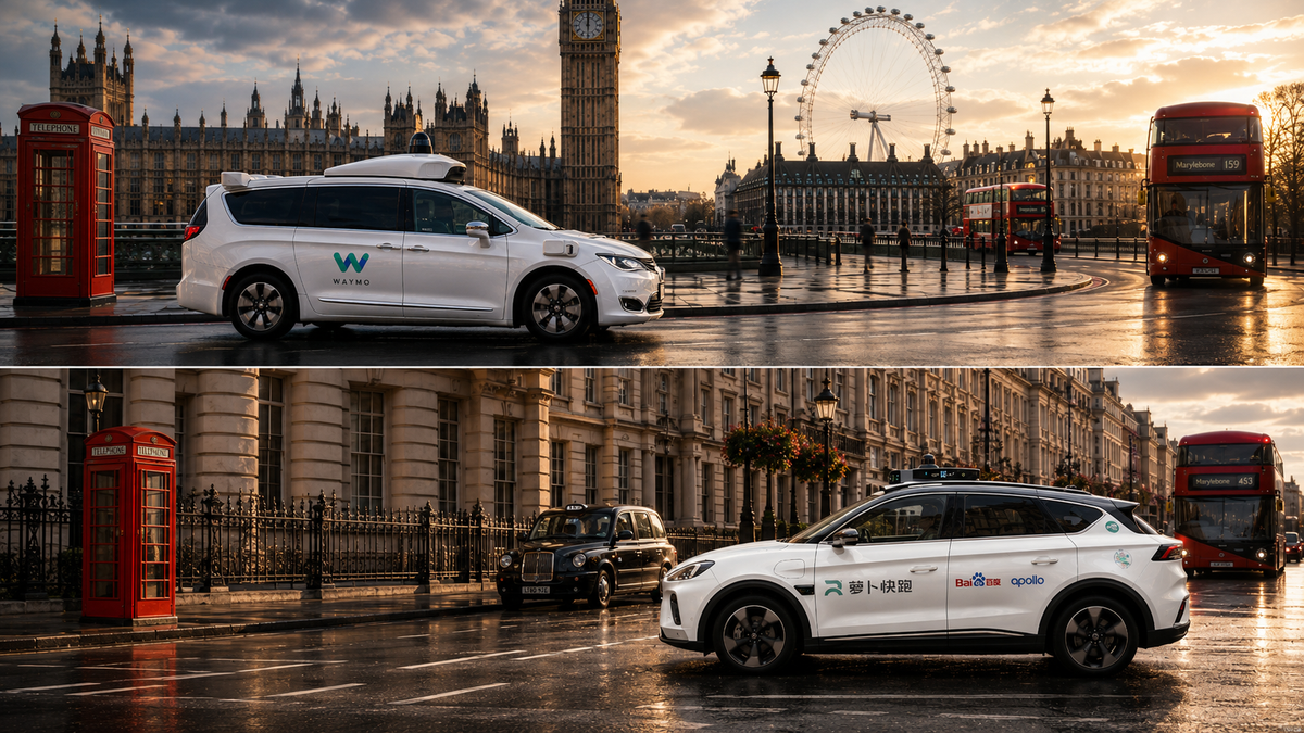 Apollo Go and Waymo Clash on London's Streets, Opening a $200B Right-Hand-Drive Frontier