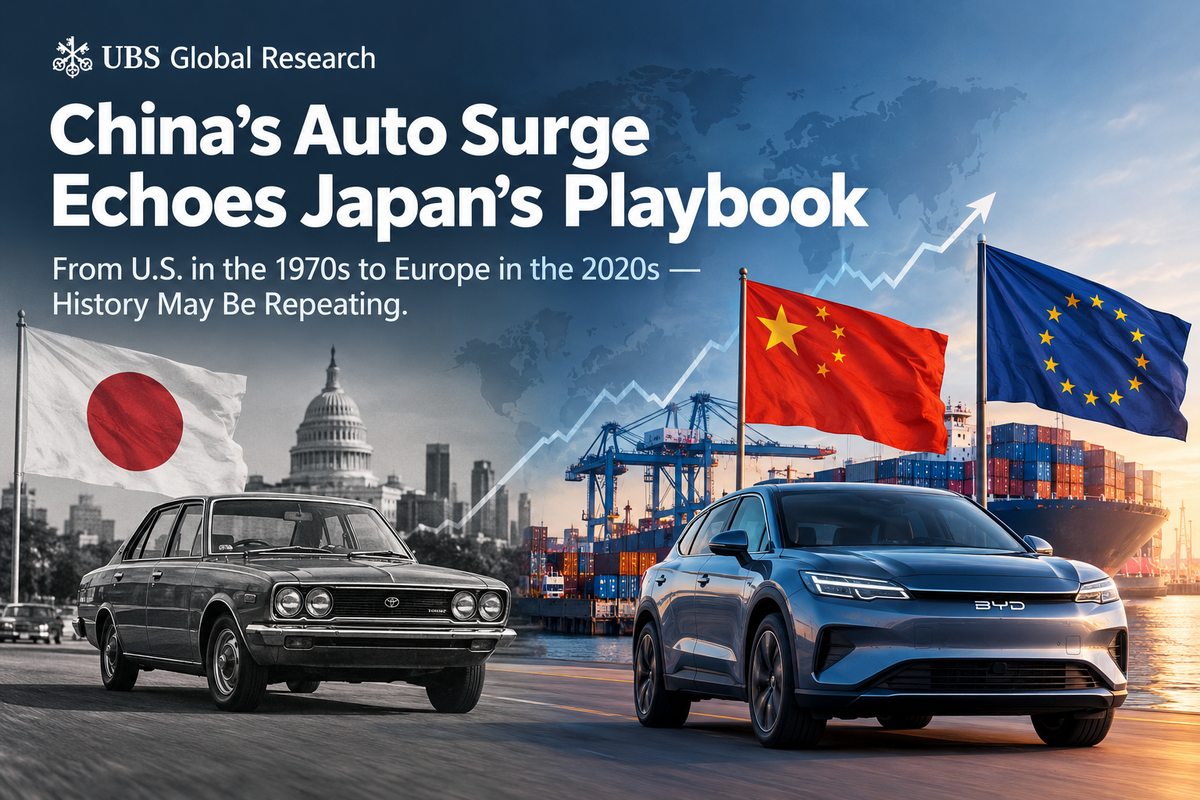 China's Auto Surge Mirrors Japan's U.S. Playbook — and Europe Is Already Responding