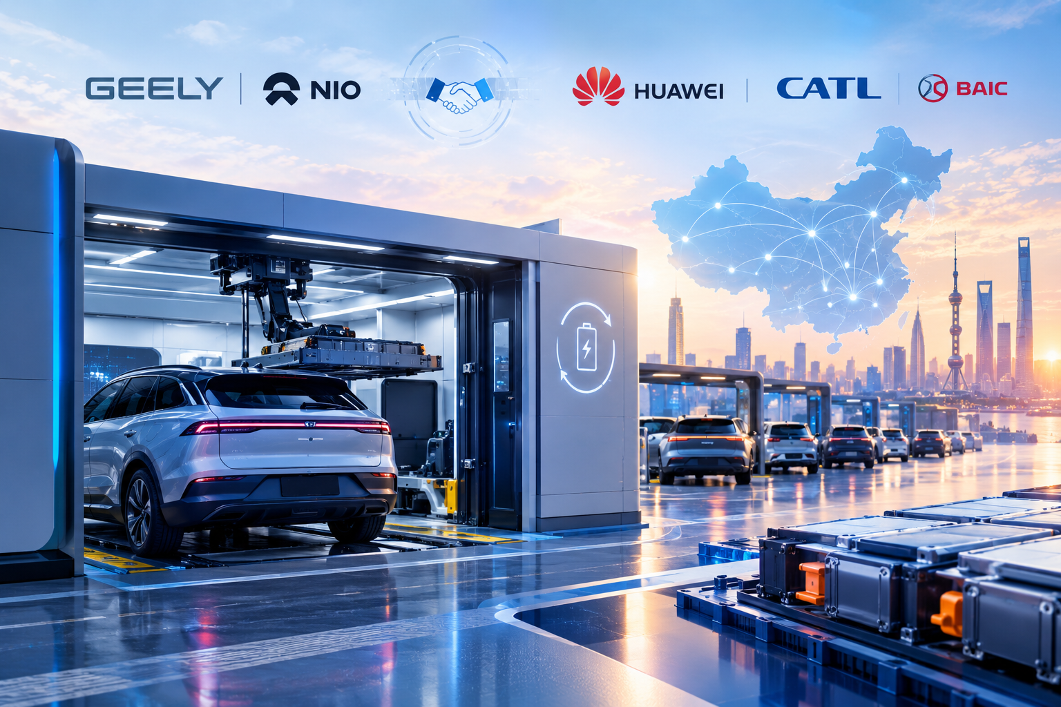 China's Battery-Swap Race Heats Up as Geely, Huawei and CATL Validate NIO's Decade-Long Bet